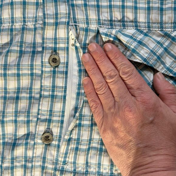 Wrangler Shirt Mens Large Plaid Long Sleeve Casual Button Up Vented Breathable - Picture 12 of 16